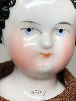 11.5Antique Porcelain German Made China Head & Limbs Flat Top Hairstyle #SA