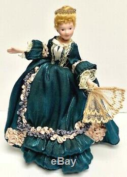 112 Dollhouse Miniature Doll Vintage Victorian Handcrafted Porcelain Ooak Euc