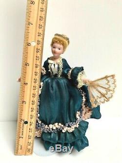 112 Dollhouse Miniature Doll Vintage Victorian Handcrafted Porcelain Ooak Euc