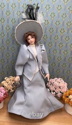 112 Vintage Artisan Dollhouse Miniature Doll Lady Porcelain Head