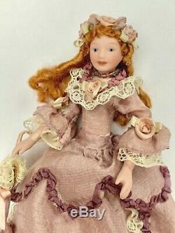 112 Vintage Dollhouse Miniature Doll Victorian Handcrafted Porcelain Ooak Euc