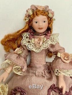 112 Vintage Dollhouse Miniature Doll Victorian Handcrafted Porcelain Ooak Euc