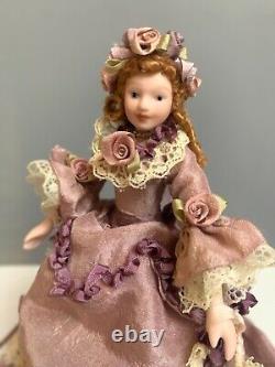 112 Vintage Dollhouse Miniature Doll Victorian Lady Handcrafted Porcelain 6