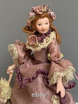 112 Vintage Dollhouse Miniature Doll Victorian Lady Handcrafted Porcelain 6