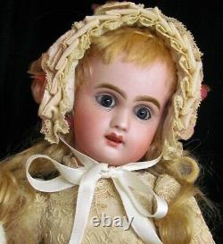 13.5 Antique French Doll Bebe Jumeau Size 3 Cabinet Size