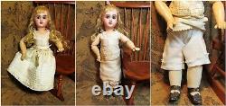 13.5 Antique French Doll Bebe Jumeau Size 3 Cabinet Size