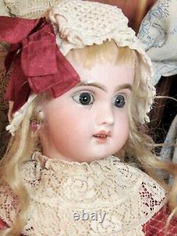 13 Antique French Doll Bebe Jumeau Trunk Clothes Trousseau Dress Coat Sailor