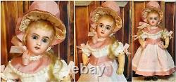 13 Antique French Doll Bebe Jumeau Trunk Clothes Trousseau Dress Coat Sailor