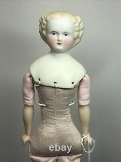 13 Antique Porcelain German Made China Head Blonde Parian Girl New Body #A