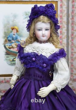 14 1/2 (37cm) ANTIQUE FRENCH FASHION DOLL by Gaultier IN BEAUTIFUL COSTUME