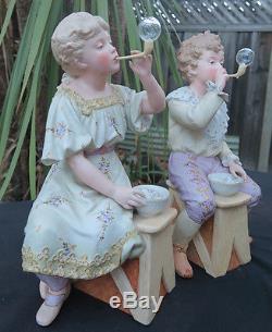 14 Gebruder Heubach Bisque porcelain Piano Baby doll Figurines Antique Vintage