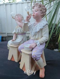 14 Gebruder Heubach Bisque porcelain Piano Baby doll Figurines Antique Vintage