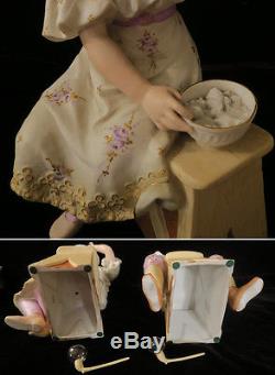 14 Gebruder Heubach Bisque porcelain Piano Baby doll Figurines Antique Vintage