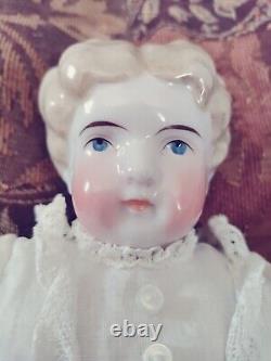 15 Antique ABG China Head Doll #139 Dressed In Mm. Alex. Scarlett Dress