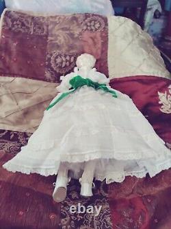15 Antique ABG China Head Doll #139 Dressed In Mm. Alex. Scarlett Dress
