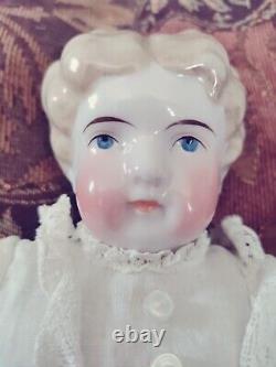 15 Antique ABG China Head Doll #139 Dressed In Mm. Alex. Scarlett Dress