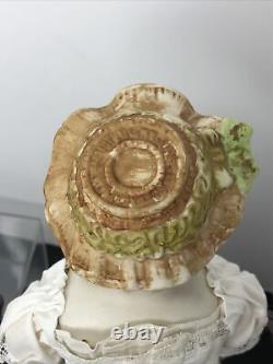 15 Antique Bisque German Made China Head Bonnet head Hertwig 1910-1920 Blonde#A