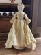 15 Antique China Head Doll Blond Highly Molded Hair #184 Wooden Arms Slippers