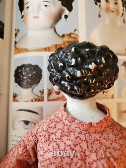 15 Beautiful Rare Antique Conta & Boehme China Head Lady Pierced Ears Flat Boot