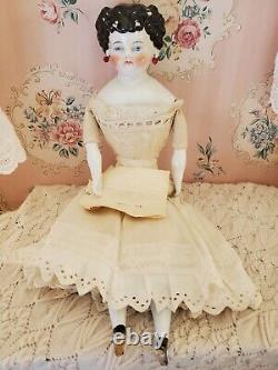 15 Beautiful Rare Antique Conta & Boehme China Head Lady Pierced Ears Flat Boot