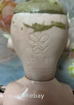 16,1 Very Rare Antique F. & W. Goebel Bavaria Character Toddler Dol Bisque