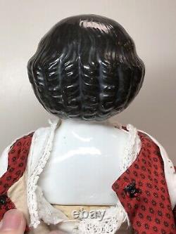 16.5 Antique Porcelain German China Head Contag Boheme 1880-90 High Brow #A