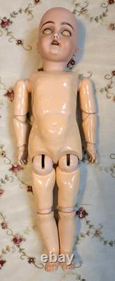 16 Antique German Doll -HANDWERCK 109 BJ Handwerck Body -Original Mohair Wig