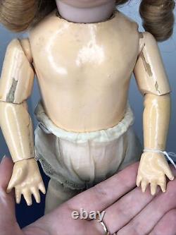 16 Antique German P. Sch Peter Scherf 2/2 Bisque Doll compo Body BR Eyes #L