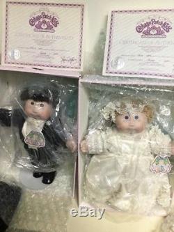 16 Vintage Porcelain Cabbage Patch Kids Bride & Groom Pair #0451 with COA and MIB