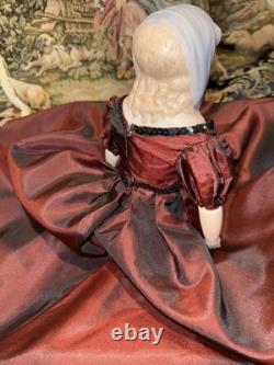 16'' Vintage Porcelain Parian China Doll Emma Clear, 1944