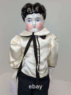 17 Antique German Alt Beck Gottschaulck ABG China Doll 1870-90 Exposed Ears #A