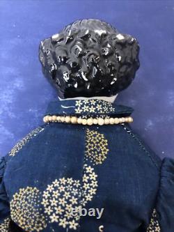 17 Antique German Porcelain China Head Doll Conte Boehme Flat Top 1870 #o