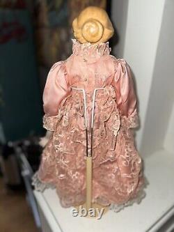 17 Antique German Porcelain China Head Doll High Brow