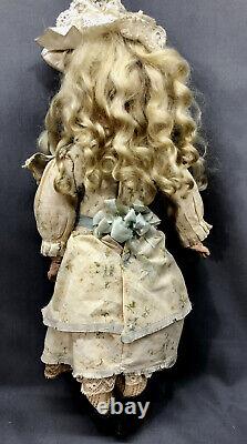 17 Tete Bebe Jumeau 7 ORIGINAL COSTUME Closed-Mouth Bisque French Antique Doll