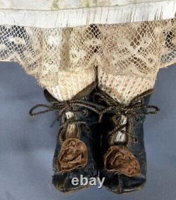 17 Tete Bebe Jumeau 7 ORIGINAL COSTUME Closed-Mouth Bisque French Antique Doll