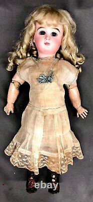 17 Tete Bebe Jumeau 7 ORIGINAL COSTUME Closed-Mouth Bisque French Antique Doll