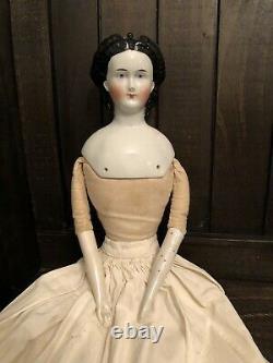 17 Very Rare Fancy Hairstyle Conta Boehme 1870 Antique German China Doll