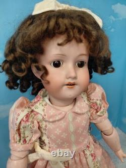 18 Armand Marseille Chunky Toddler Bisque Head Doll, Adorable Dress