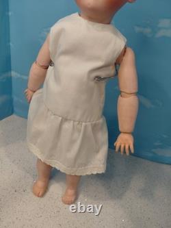 18 Armand Marseille Chunky Toddler Bisque Head Doll, Adorable Dress