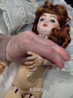 18 Simon & Halbig DEP 1039 Almond Eyed Bisque Head On Antique Germqn Body