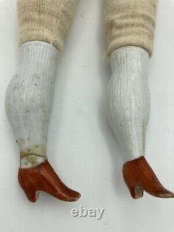 1860s Civil War CHINA HEAD High Brow DOLL Center Part 14 Orig. Body Arms Legs