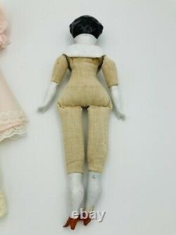 1860s Civil War CHINA HEAD High Brow DOLL Center Part 14 Orig. Body Arms Legs