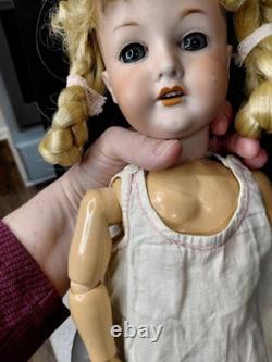 19.5 Bisque Doll CM Bergmann Walterhausen 1916 3 Flawless, Great Dress
