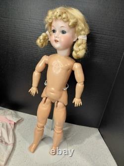 19.5 Bisque Doll CM Bergmann Walterhausen 1916 3 Flawless, Great Dress