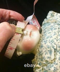 19 Antique German Porcelain Bisque PARIAN CHINA HEAD Doll Cloth Body