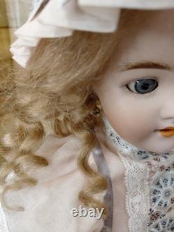 19 Handwerck Germany 119 Size 10 1/4 Early Bisque Head Doll, Amazing Dress