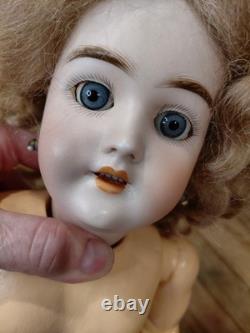 19 Handwerck Germany 119 Size 10 1/4 Early Bisque Head Doll, Amazing Dress
