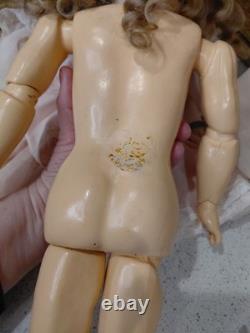 19 Handwerck Germany 119 Size 10 1/4 Early Bisque Head Doll, Amazing Dress