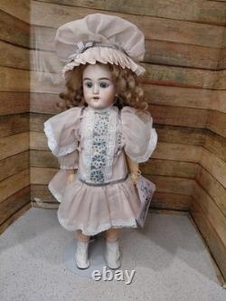19 Handwerck Germany 119 Size 10 1/4 Early Bisque Head Doll, Amazing Dress