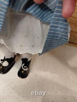 19 Mystery Bisque Shoulder Head Marked Germany, Nice Old Dress, HH Wig